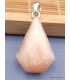 Pendentif Sélénite orange forme trapèze Pendentifs pierres naturelles XV120