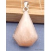 Pendentif Sélénite orange forme trapèze Pendentifs pierres naturelles XV120