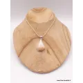Pendentif Sélénite orange forme trapèze - Pendentifs pierres naturelles