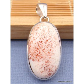 Pendentif oval en Scolecite orange Pendentifs pierres naturelles PAC52.2