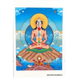 Carte postale bouddhiste SEPT CHAKRAS Objets rituels bouddhistes CPB32
