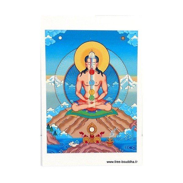Carte postale bouddhiste SEPT CHAKRAS Cartes postales bouddhistes CPB32