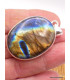 Labradorite multi-feux bleue jaune orange Pendentifs pierres naturelles TUV27.5
