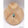 Pendentif en Malachite sur Chrysocolle rectangulaire Bijoux en Malachite Chrysocolle TUV25