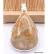 Pendentif goutte en Corail fossile indonésien Pendentifs pierres naturelles XV26.2