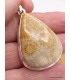 Pendentif goutte en Corail fossile indonésien Pendentifs pierres naturelles XV26.2