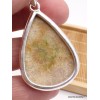 Pendentif goutte en Corail fossile indonésien Pendentifs pierres naturelles XV26.2