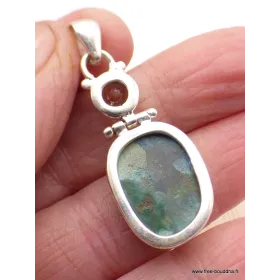 Pendentif argent Opaline Topaze bleue - Pendentifs pierres naturelles