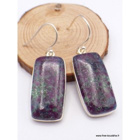 Boucles d'oreilles Rubis sur cyanite Boucles d'oreilles en pierres JEW58