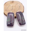 Boucles d'oreilles Rubis sur cyanite Boucles d'oreilles en pierres JEW58