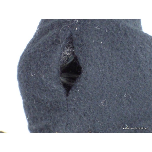 Mitaines en laine doublées polaire gris fleur bleue Gants , bonnets népalais MIT2