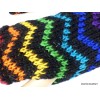 Mitaines en laine doublées polaire noires arc-en-ciel Gants , bonnets népalais MIT3