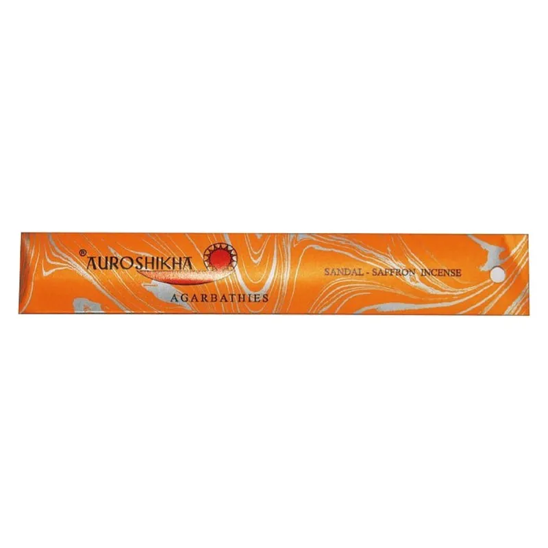 Encens bio Auroshikha Bois de santal et Safran - Encens naturel bio Auroshika aux plantes