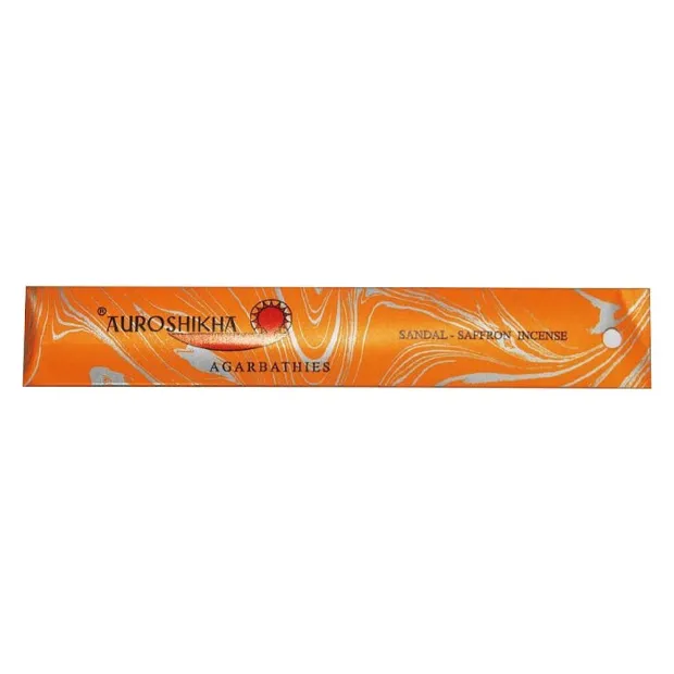 Encens bio Auroshikha Bois de santal et Safran - Encens naturel bio Auroshika aux plantes