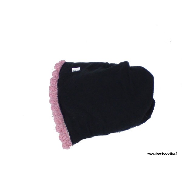 Bonnet népalais laine jaune rose doublé polaire Gants , bonnets népalais BON7
