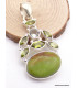 Pendentif argent Gaspéite et Péridot Pendentifs pierres naturelles JEW16.2