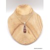 Pendentif argent Ammolite et grenats facettés Pendentifs pierres naturelles JEW3.5