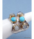 Bague Pierre de lune Turquoise taille 53 Bagues pierres naturelles jew13