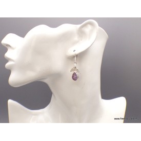 Boucles d'oreilles Cacochynite super seven motif abeilles Boucles d'oreilles en pierres XV127.10