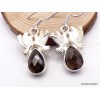 Boucles d'oreilles Quartz fumé facetté Tourterelles Boucles d'oreilles en pierres XV127.14