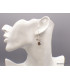 Boucles d'oreilles Quartz fumé facetté Tourterelles Boucles d'oreilles en pierres XV127.14