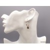 Boucles d'oreilles Quartz fumé facetté Tourterelles Boucles d'oreilles en pierres XV127.14