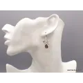 Boucles d'oreilles Quartz fumé facetté Tourterelles - Boucles d'oreilles en pierres naturelles