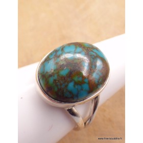 Bague Turquoise du Tibet ovale taille 60/61 Bagues pierres naturelles XV128