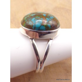 Bague Turquoise du Tibet ovale taille 60/61 Bagues pierres naturelles XV128