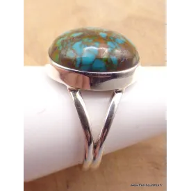Bague Turquoise du Tibet ovale taille 60/61 - Bagues pierres naturelles