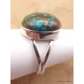 Bague Turquoise du Tibet ovale taille 60/61 - Bagues pierres naturelles