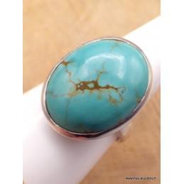 Bague Turquoise du Tibet taille ajustable 58 à 65 Bagues pierres naturelles XV128.1