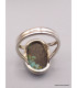 Bague Turquoise du Tibet deux anneaux taille 59 Bagues pierres naturelles XV128.4