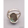 Bague Turquoise du Tibet deux anneaux taille 59 Bagues pierres naturelles XV128.4