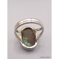 Bague Turquoise du Tibet deux anneaux taille 59 - Bagues pierres naturelles