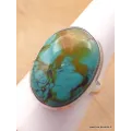 Bague Turquoise du Tibet nuances marron Taille 60 - Bagues pierres naturelles
