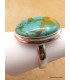 Bague Turquoise du Tibet nuances marron Taille 60 Bagues pierres naturelles XV128.5
