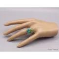 Bague Turquoise du Tibet nuances marron Taille 60 - Bagues pierres naturelles