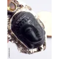 Pendentif Bouddha sculpté en Obsidienne oeil céleste - Pendentifs pierres naturelles