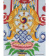 Tenture murale tibétaine bleue signes de bon augure Tentures tibétaines Bouddha TTCE3
