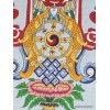 Tenture murale tibétaine bleue signes de bon augure Tentures tibétaines Bouddha TTCE3
