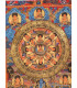 Tangka tibétain Roue du Dharma Tentures tibétaines Bouddha TANRV2