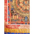 Tangka tibétain Roue du Dharma Tentures tibétaines Bouddha TANRV2