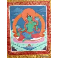 Thangka Tibétaine Tara Verte 44 x 73 cm - Thangkas tibétains