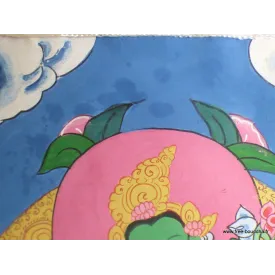 Tangka tibétain peinture Tara Verte DEFAUT - Thangkas tibétains