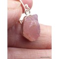 Boucles d'oreilles en Quartz rose brut Bijoux en Quartz Rose PAC95.2