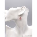 Boucles d'oreilles en Quartz rose brut Bijoux en Quartz Rose PAC95.2