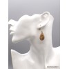 Boucles d'oreilles Jaspe Oeil d'oiseau mexicain forme goutte Bijoux en Jaspe XV131
