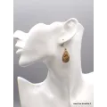 Boucles d'oreilles Jaspe Oeil d'oiseau mexicain forme goutte - Bijoux en Jaspe