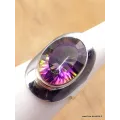 Bague Quartz Mystique argent lisse taille 53 - Bijoux en Quartz Mystique